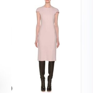 Agnona Cap Sleeve Fitted Cashmere Midi Dress  Size 42